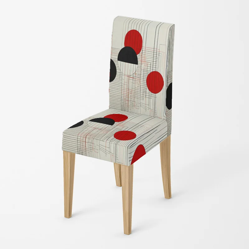 غطاء كرسي هندسي تجريدي من Ins Wind مضاد للحشف وقابل للغسل في الفندق وغرفة الطعام وغطاء كرسي الدراسة لتزيين غرفة المعيشة