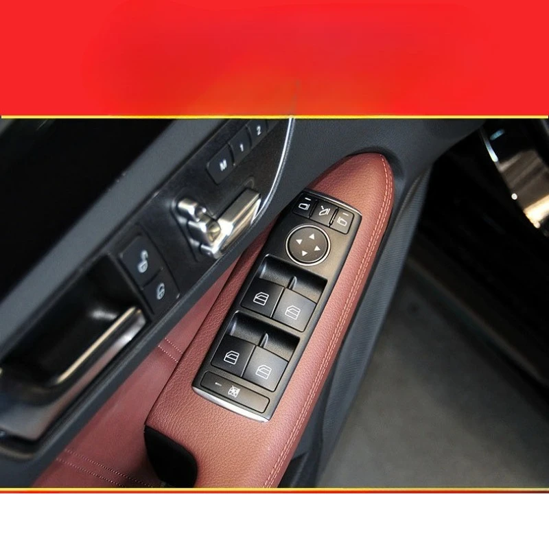 Car Window Lifting Button Car Glass Lift Power Window Switch Button Cover Caps for Mercedes Benz C GLK E Class W204 X204 W212