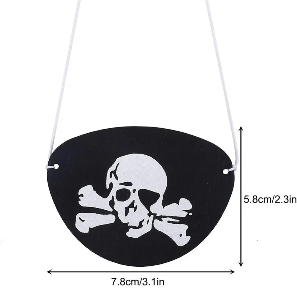 1pc Pirate Eye Patches Schädel Auge Maske Fühlte Pirate One Eye Schädel Auge Skeleton Kapitän Auge Maske Pirate Thema party Decor