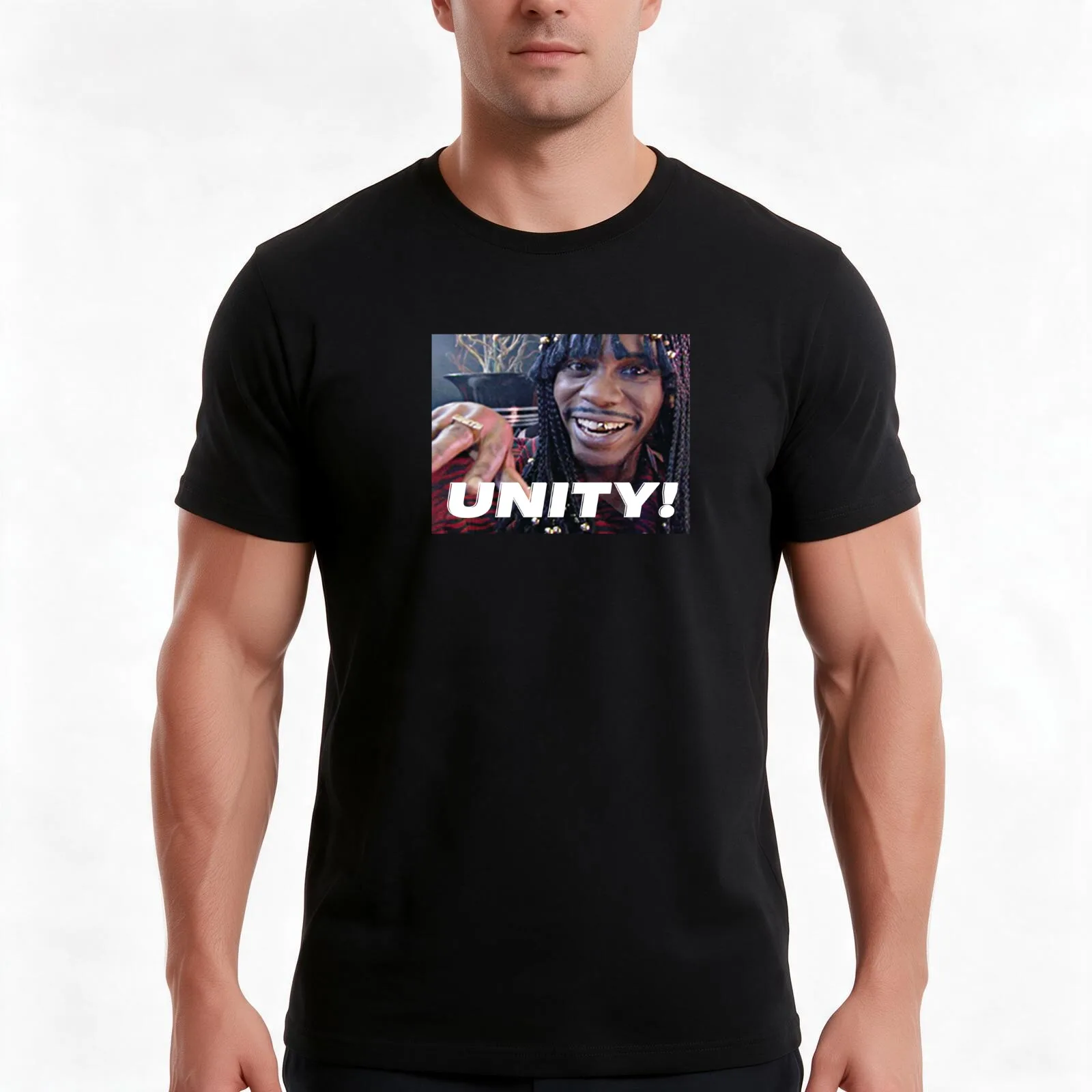 T-shirt Unity Dave Chappelle, t-shirt d’été décontracté en coton, haut ample de style streetwear, imprimé graphique vintage, coupe ample, manches courtes.