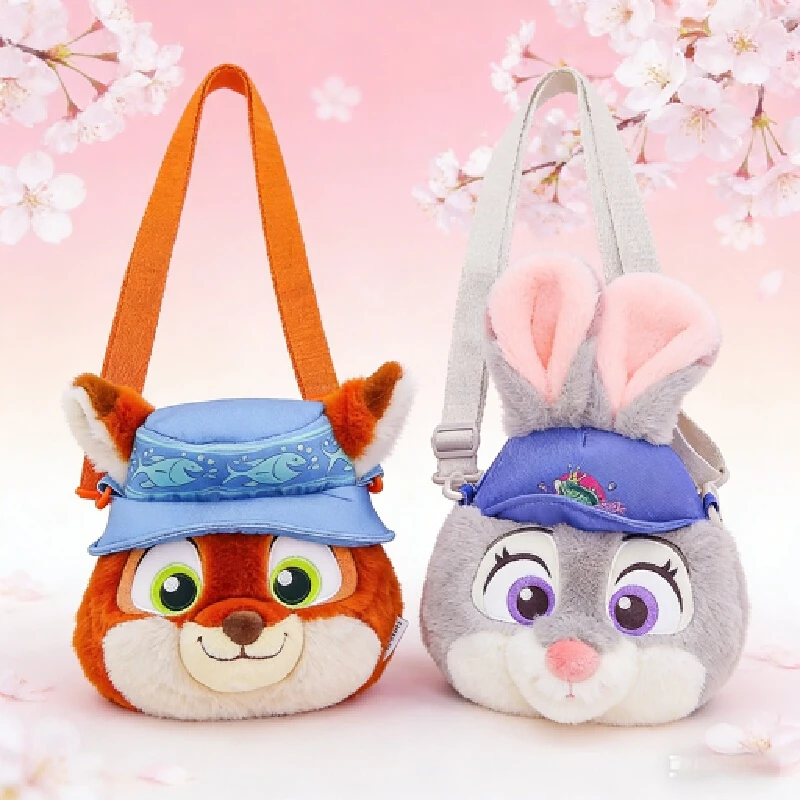 

Подлинная банка для пчел Zootopia 2, Уютная сумка-мессенджер Джуди Ника Фокса, плюшевая кукла, милая сумка-мессенджер для девочек, подарки на день рождения.