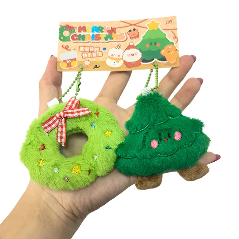 لطيف ألعاب من نسيج مخملي عيد الميلاد الديكور شجرة عيد الميلاد المعلقات سانتا كلوز عروسة كارتون أفخم المفاتيح عيد الميلاد حزب زخرفة اللعب #1