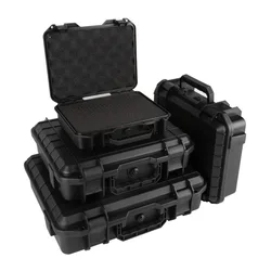 Caja de herramientas de instrumentos de seguridad, almacenamiento sellado de plástico ABS, caja de herramientas impermeable, caja de herramientas, maleta pelican con espuma