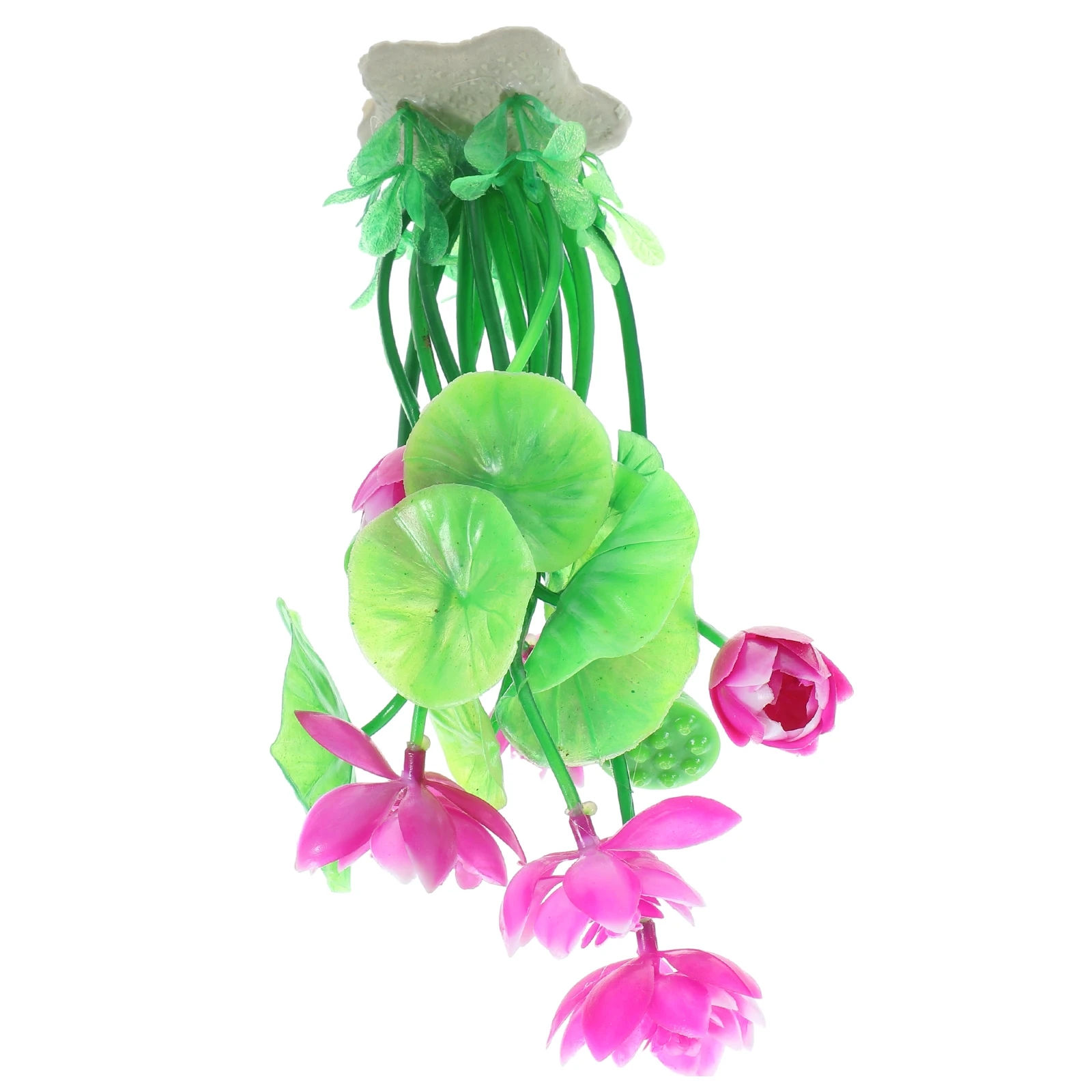 

3D Realistic Fake Lotus Aquarium Decoration Plastic Aquatic Ornament Artificial Fish Tank Accessories
