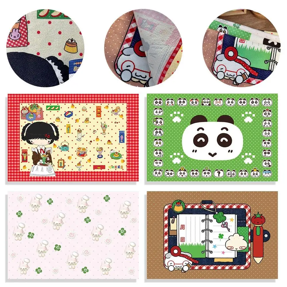 

Cute Scrapbooking Table Mat Decor Hand Account Notebook Decoration Table Clothes Cartoon Panda Clover Design