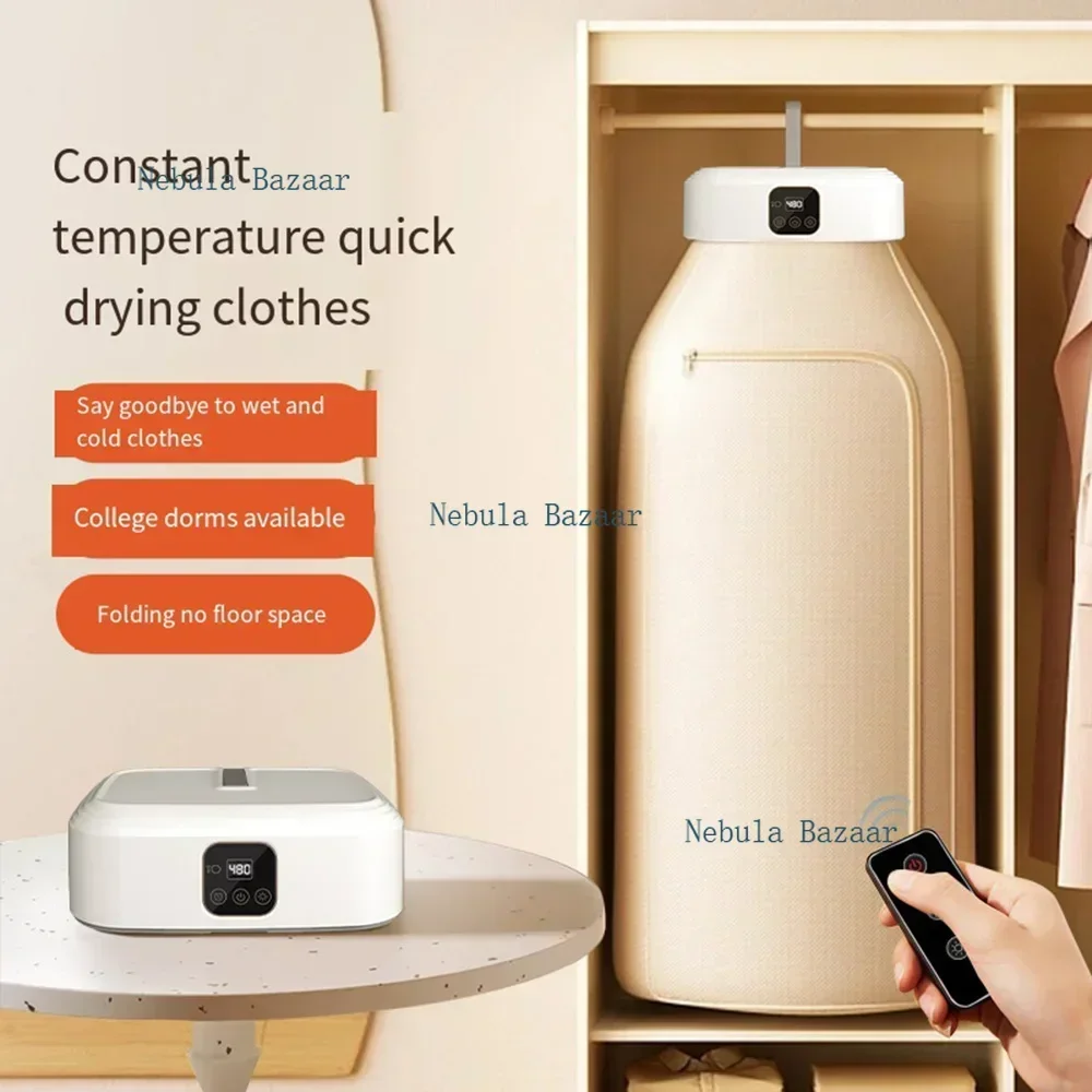 Asciugatrice portatile, Asciugatrice portatile per camper da viaggio per appartamenti, mini asciugatrice elettrica pieghevole compatta con borsa per asciugatrice