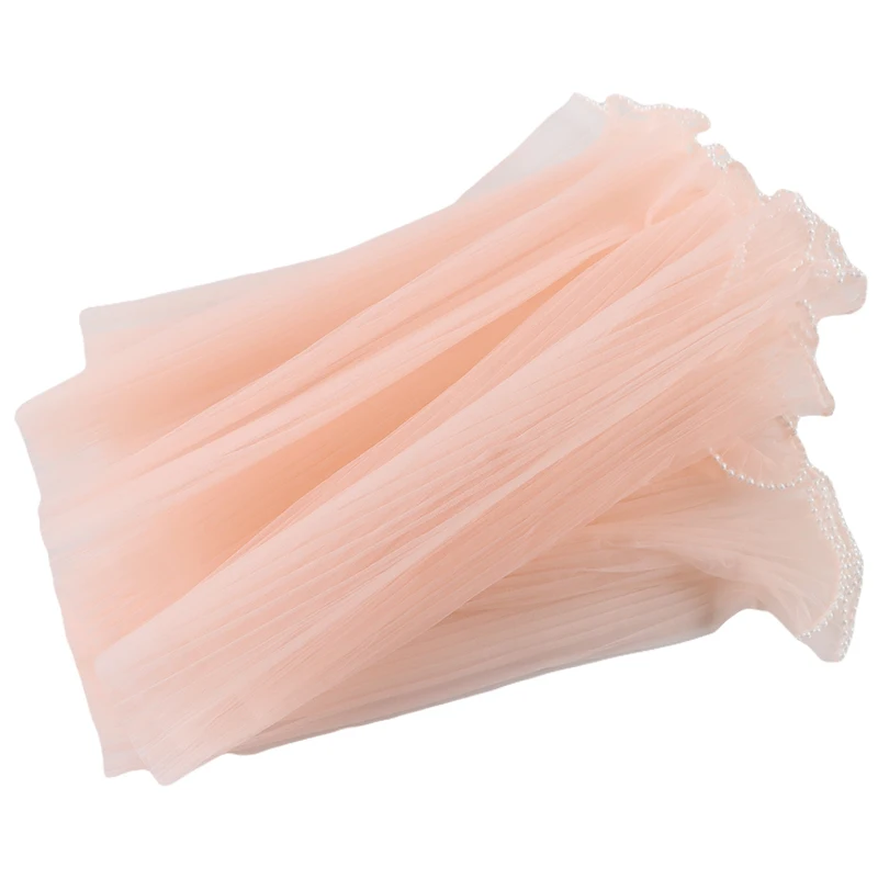 (4 Yards/bag) 28cm Wave Yarn Pearl Edge Yarn Valentine\'s Day Gift Flower Packaging Material Wedding Decoration Lace Handmade DIY