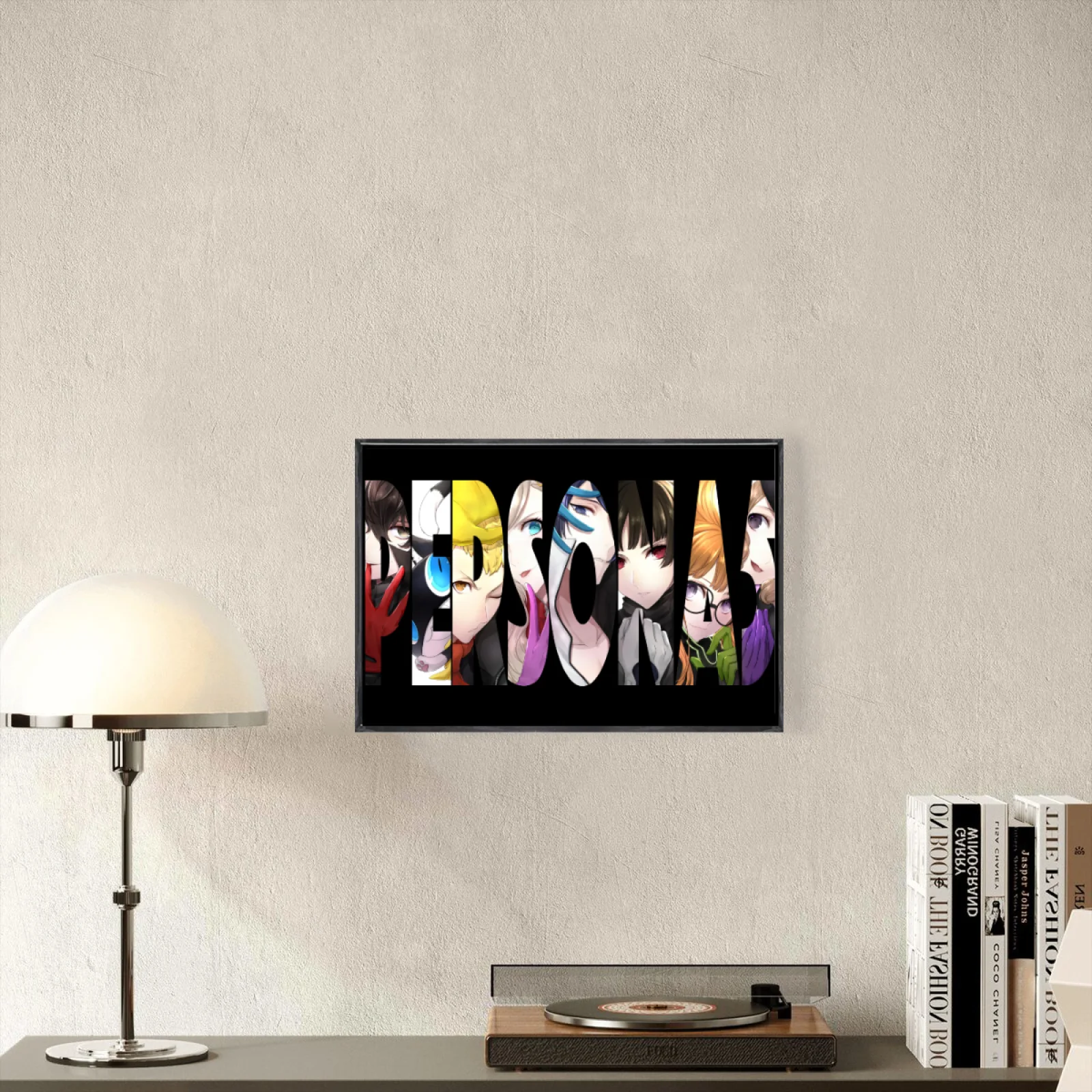 Pôster de lona de vários tamanhos de mangá japonês, arte de parede com moldura dupla, decoração de casa de almas escuras para sala de estar e quarto