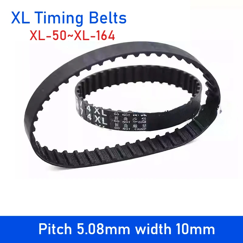 1pcs XL Timing Belts 50 60 64 68 70 72 74~164XL Pitch 5.08mm Width 10mm Closed Loop Synchronous Wheel Belt