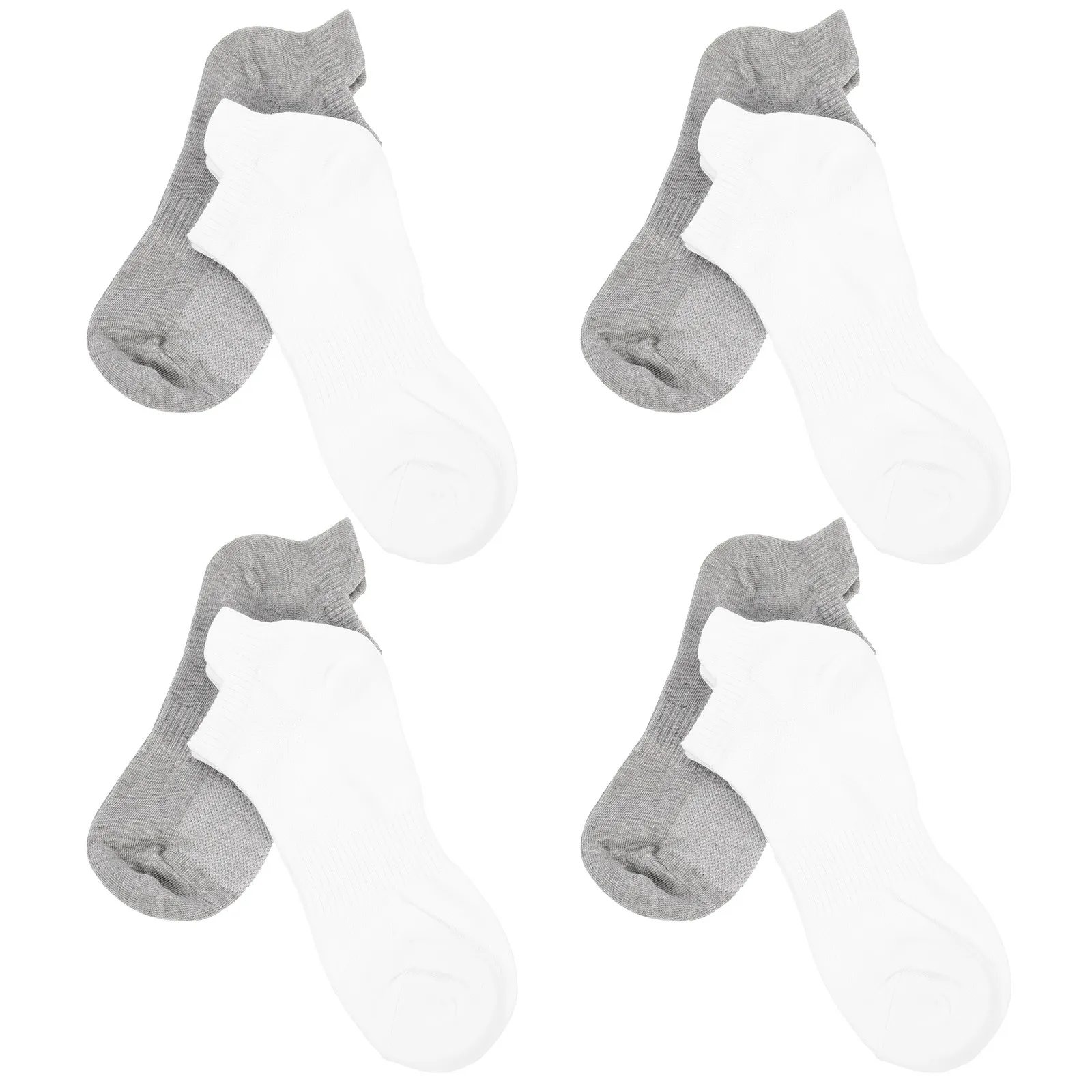 

4Pairs Combed Cotton Socks Unisex Sports Breathable Running Low-Cut Ankle Socks All Season Comfortable Soft Elastic