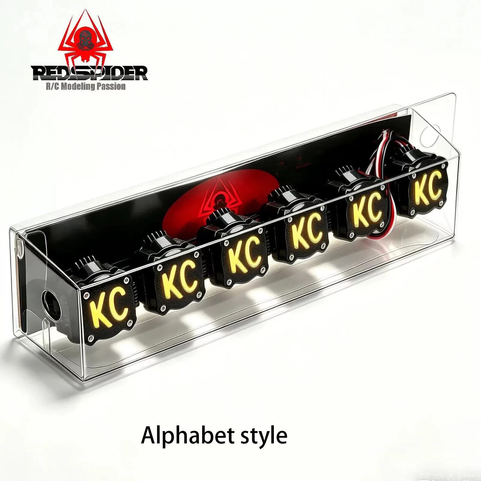 Three remote control car lights RS Red Spider 1/10 1/8 Climbing AXIAL Ruitai CH3 three modes TRX4 Easy control KC roof light R54