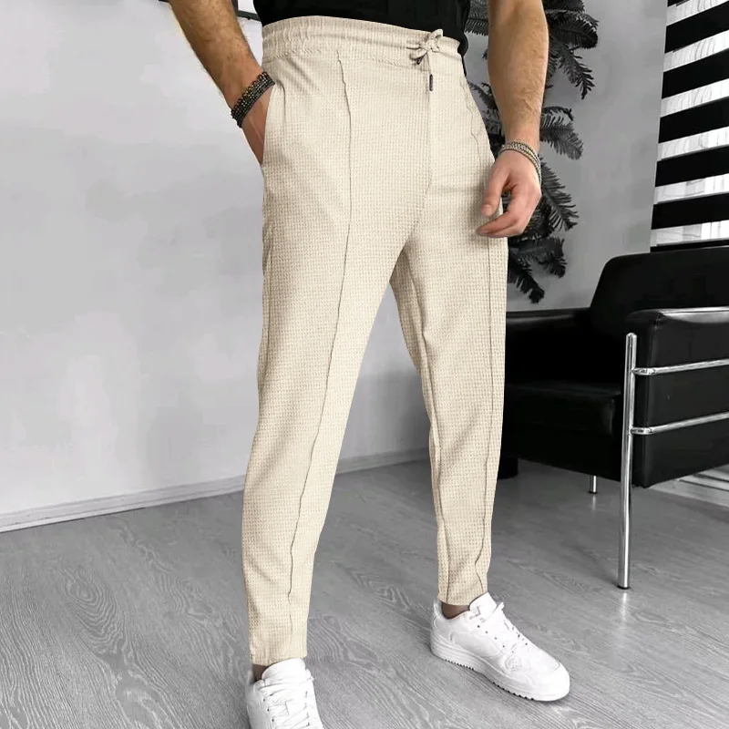 2024 Amazon Sommer neue Herren europäische und amerikanische unabhängige Station Kordel zug Sport Freizeit hose für Männer – Detail 10