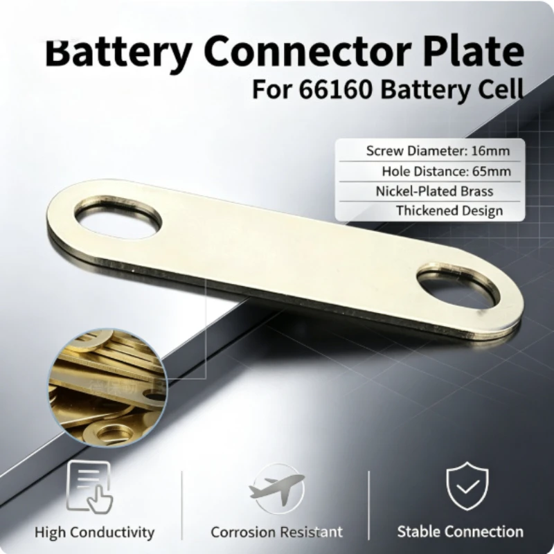 New 66160 Battery Sheet Bus Bar Strap Pole Contact 65mm Hole Distance for Yinlong Cell 12/36/24/48V/72V Solar RV EV Marine UPS