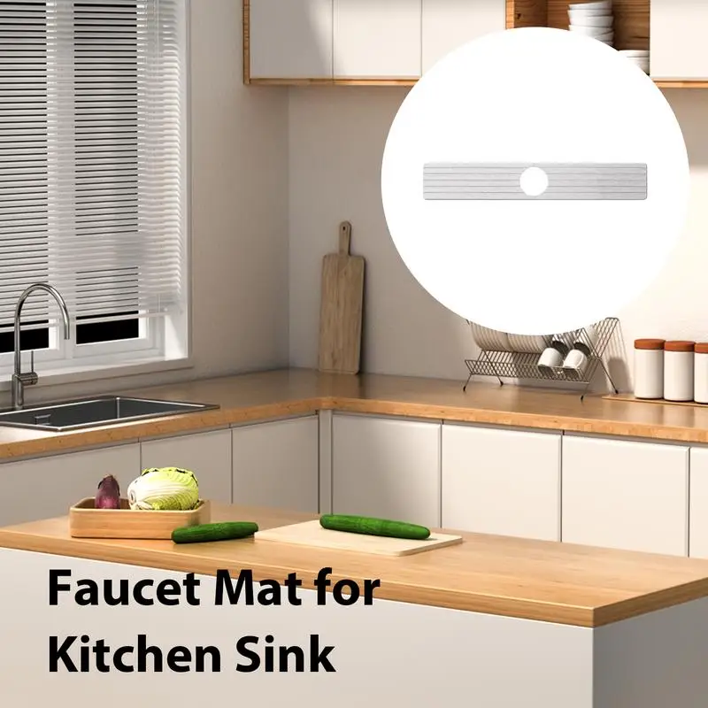 Faucet Mat For Draining Splash Guard Kitchen Sink Mat Absorbent Faucet Handle Drip Catcher Tray Drying Mat For Kitchen And