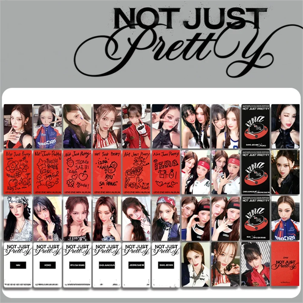 6개/세트 KPOP 아이즈나 새 앨범 'Not Just Pretty' HD 포토카드 코코 마이 사랑 사에비 준게운 지민 로모 카드 팬 컬렉션
