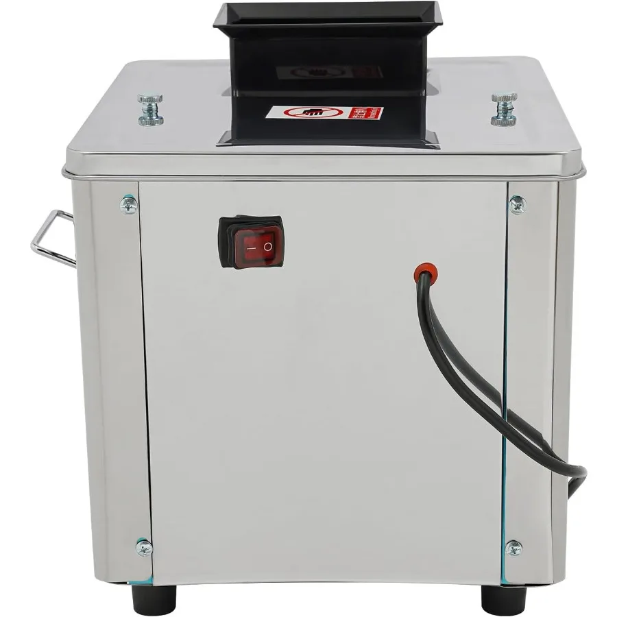 ماكينة تقطيع اللحوم الكهربائية بقدرة 850 وات مع شفرة من الفولاذ المقاوم للصدأ للاستخدام التجاري في تقطيع اللحوم والخضروات سميكة قابلة للتعديل