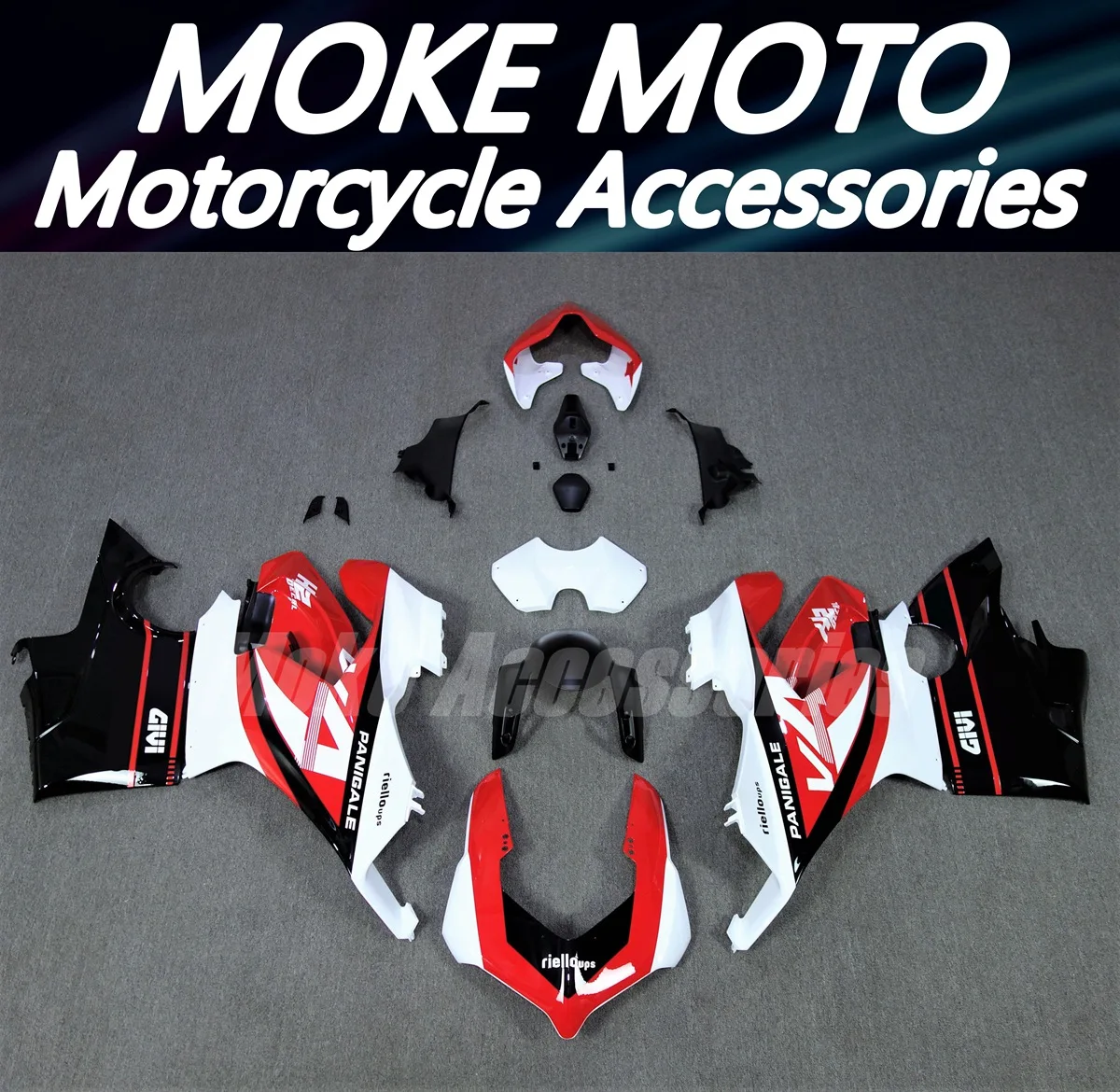 

Motorcycle Fairings Kit Fit For Panigale v4 v4s 2018 2019 2020 Bodywork Set 18 19 20 Abs Injection Red White Black