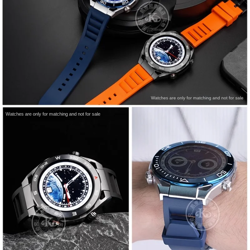 สายนาฬิกา4Pro WATCH3 20มม. 22มม., สำหรับ Huawei GTR 2 2E GT2 GT3 Samsung Galaxy GTR Fluoro ยางซิลิโคน