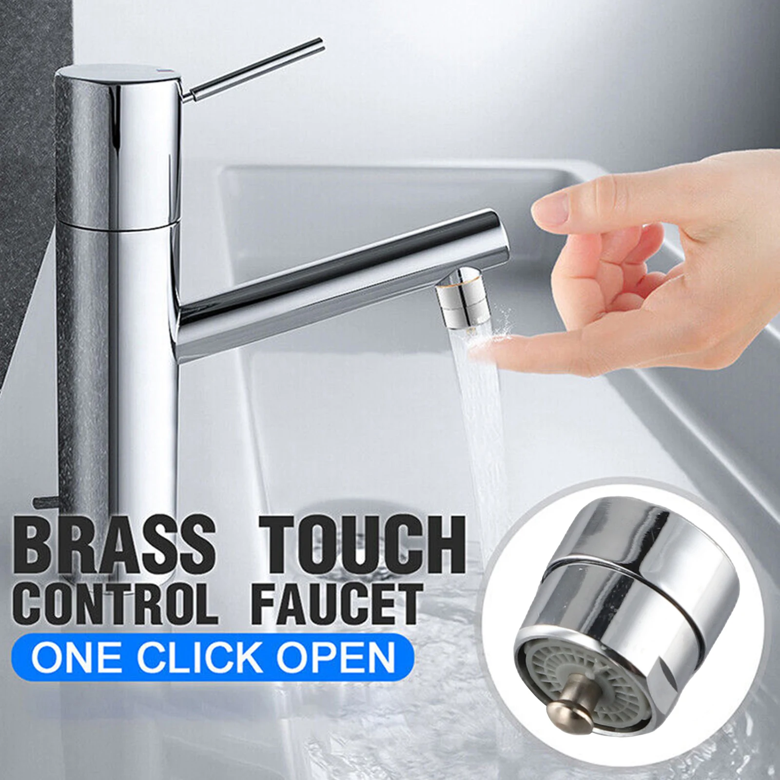 Brand New Valve Bubbler Kitchen Kitchen Faucets Nozzle One-button Outlet Copper Water Saving 1pcs Copper + Plastic