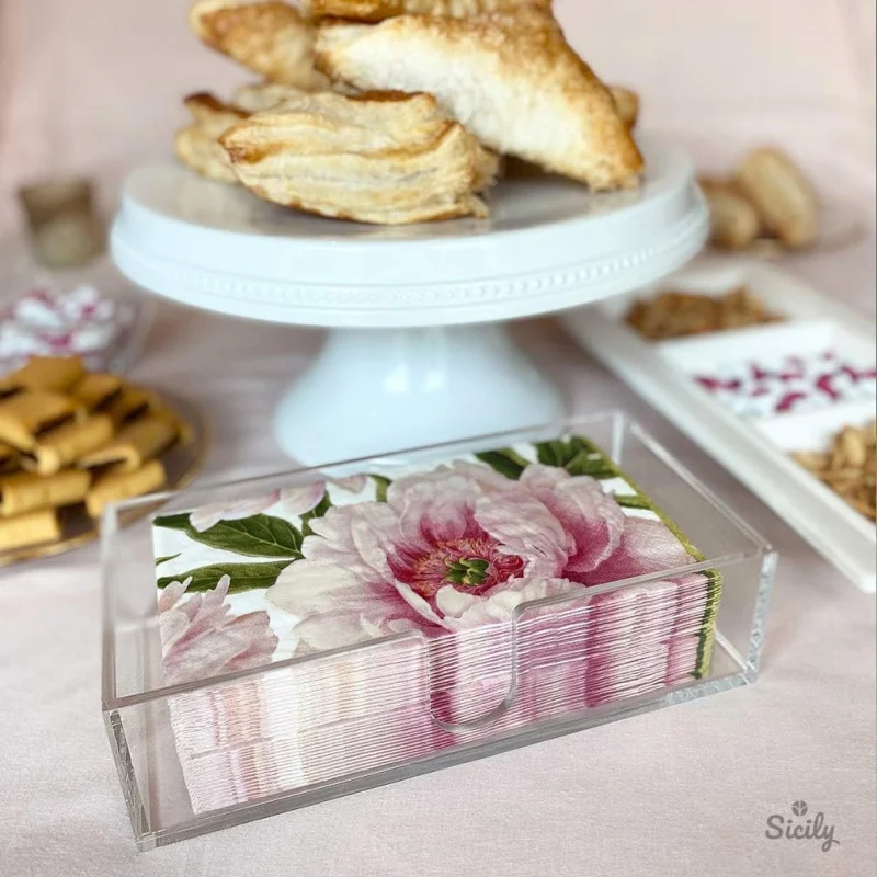 Clear Acrylic Napkin Holder (3mm) Multifold Paper Towel Dispenser(24X11X6CM) Hand Towel Holder for Kitchen Countertop & Bathroom - view 5