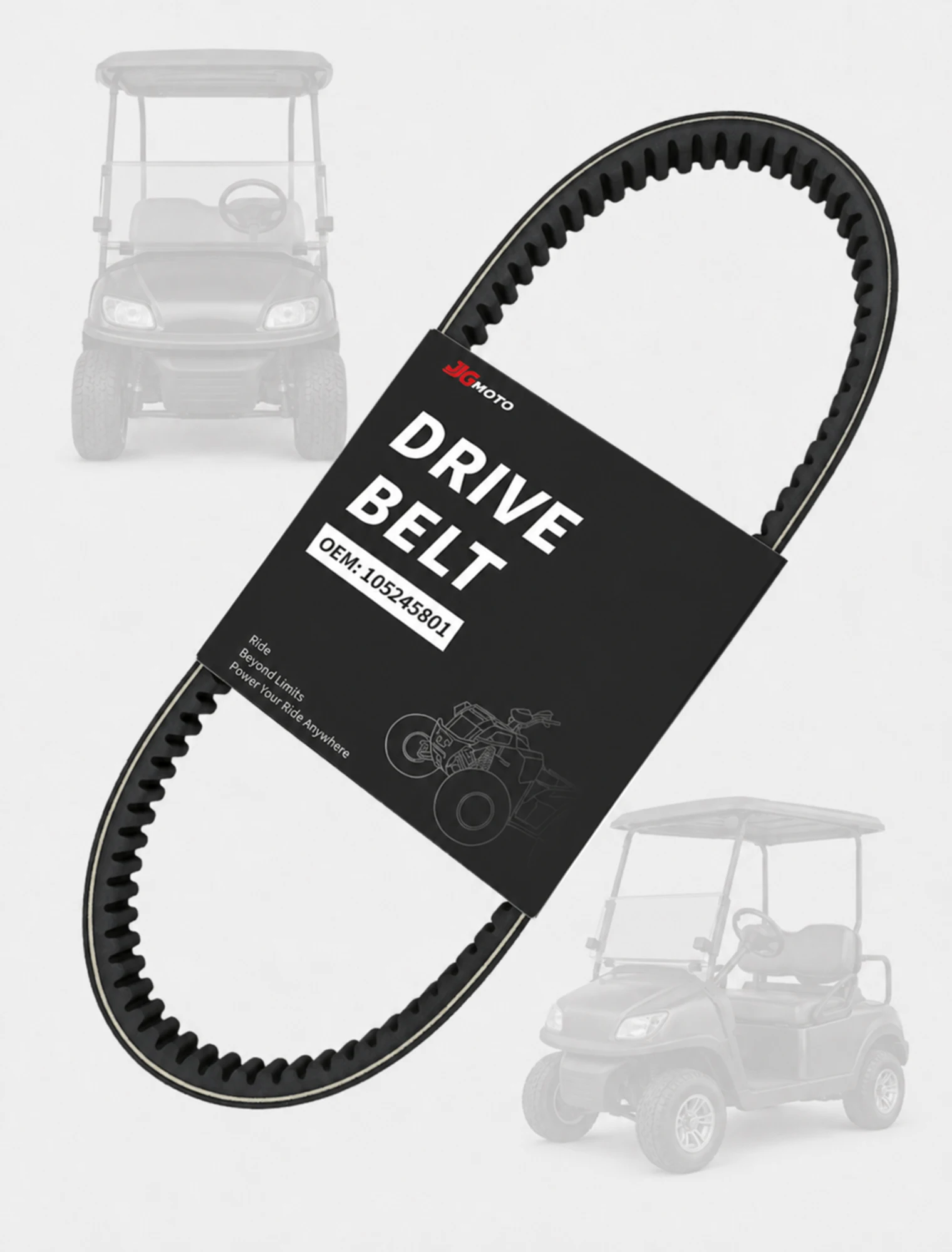 Heavy-Duty Drive Belt 105245801 Fit for Club Car Carryall 300 500 550 700 900 Carryall 2014+ / Precedent 2015