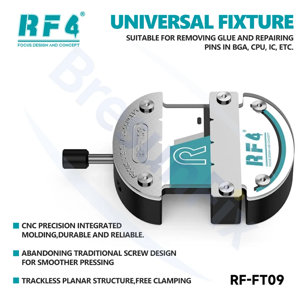

RF4 RF-FT09 Universal PCB CPU Chip Fixture for Mobile Phone Repair BGA CPU IC Chip Fixation Resin Removal Desoldering Tool
