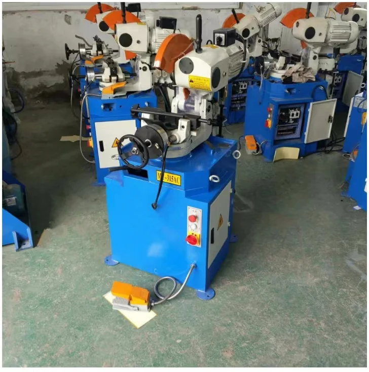 BO-315 90 Angle Pneumatic Semi-automatic Round Square Tube Metal Steel Profile Saw Blade Cutting Machine