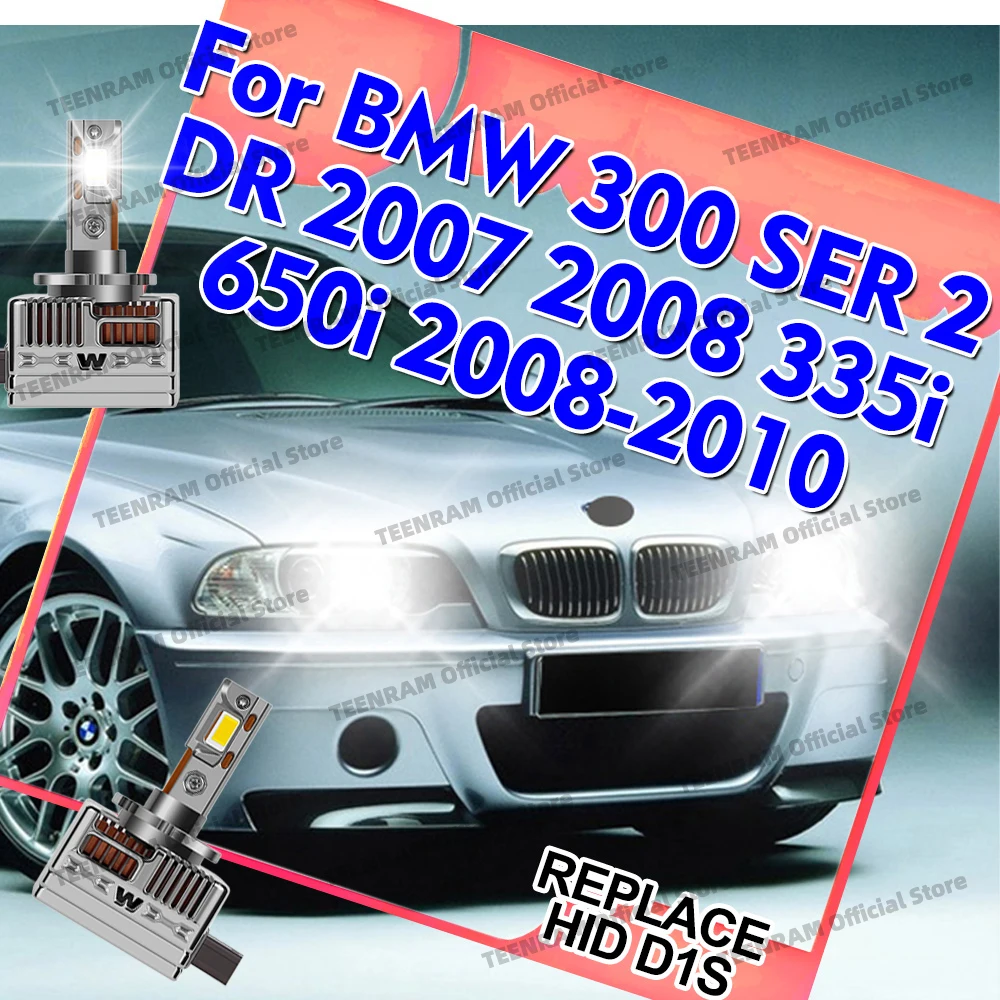 2x LED Headlights 12V Car Bulbs 50000LM UPGRADE Head Lamps D1R D1S For BMW 300 SER 2 DR 2007 2008 335i 650i 2008 2009 2010