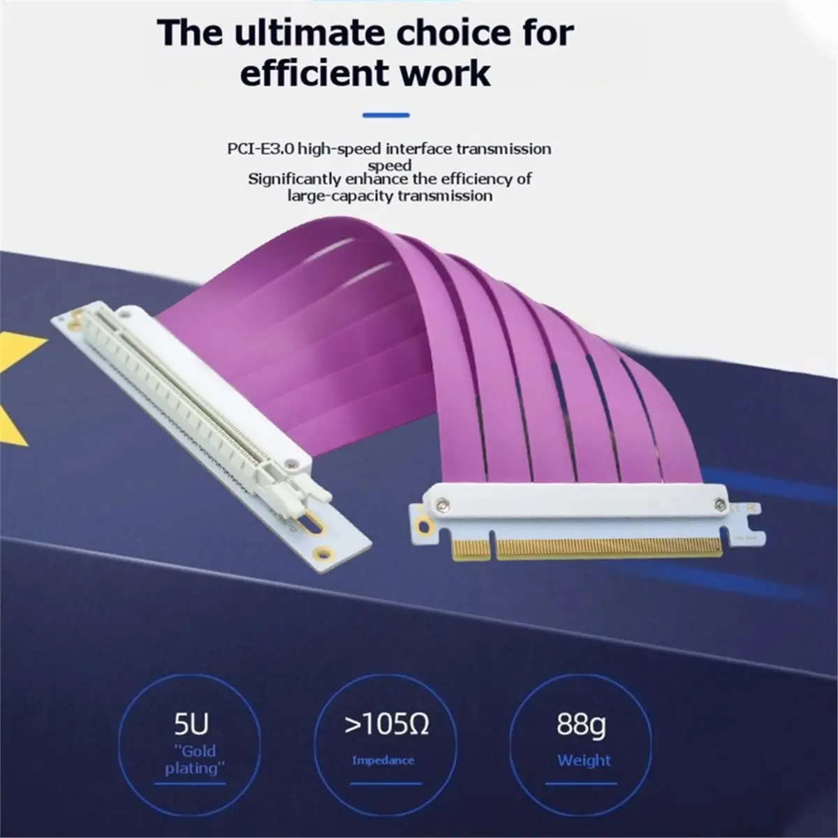 PCIe 3.0 X16 Graphics Card Extension Cable PCI Express 3.0 X16 to X16 Gen 3 GPU Extension Cable Riser Card for ITX Case