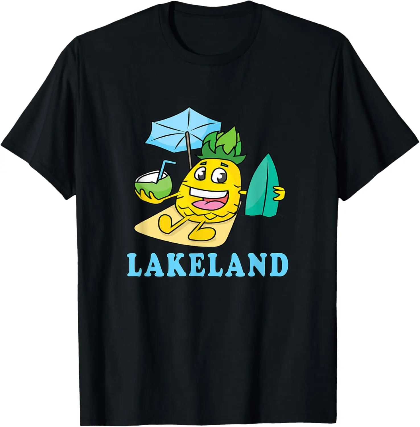 

Пляжная футболка Lakeland Happy Vacation с ананасом