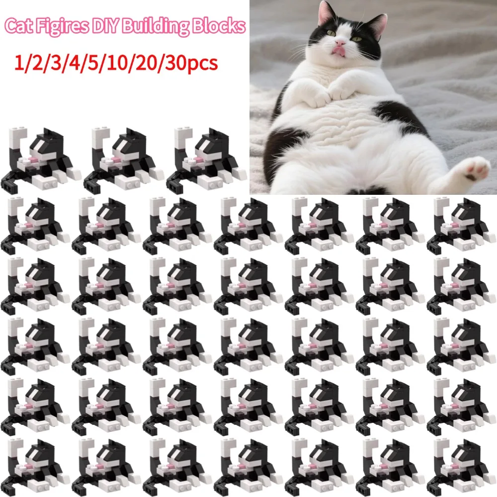 

Креативные строительные блоки из серии кошек и животных, фигурки кошек, строительные блоки «сделай сам», детские развивающие игрушки, подарок для мальчиков и девочек, строительные блоки