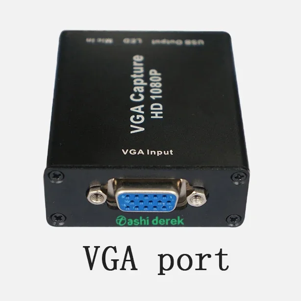 1080P VGA Capture Card USB2.0 Output VGA Signal Input Independent Audio Inout No Power Required Module Drive-free No Plug-in