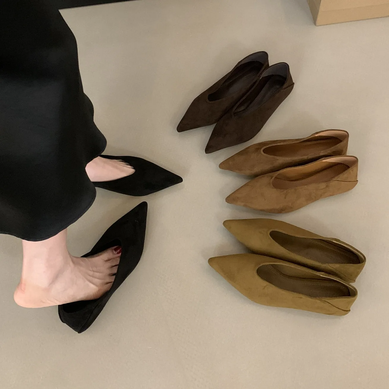 

Bailamos/2023, новые брендовые женские туфли на плоской подошве, модные женские элегантные балетки без шнуровки с острым носком, модельные сандалии на плоском каблуке, Mujer