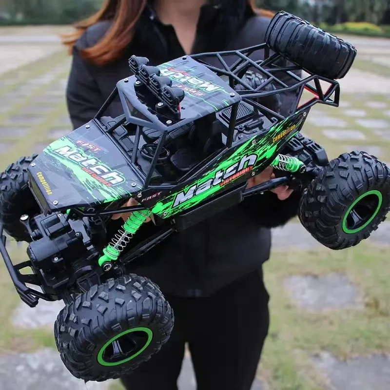 Coches RC, coche de Control remoto 1:12/16, camión todoterreno, carcasa de Metal, faros LED, camiones todoterreno Monster RC 4WD, juguetes para todo terreno para niños