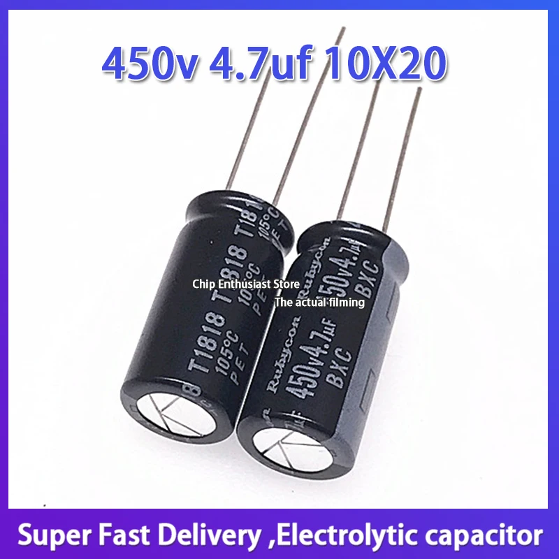 10PCS Rubycon importiert elko 450v 4,7 uf 10X20 Japanischen rubin bxc hochfrequenz lange lebensdauer