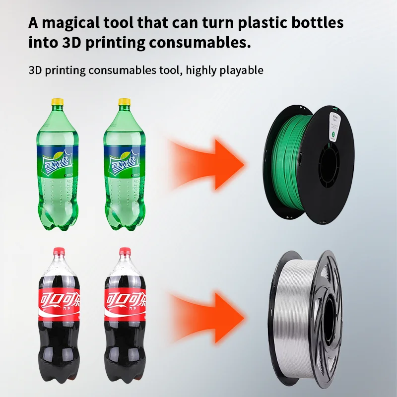 Desktop Extruder 3D Printing Filament Maker PET Bottle Plastic 3D Printing Consumables Tool Filament Making Machine Extruder