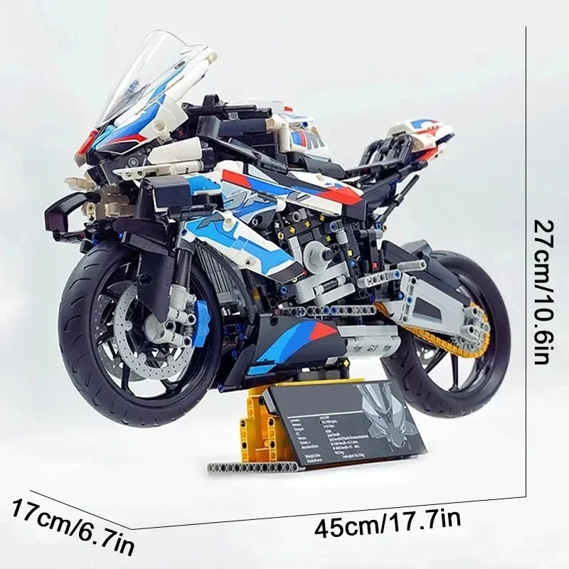 

42130 Модель мотоцикла 1000 RR, набор строительных блоков, 1920-строительных блоков, игрушки MOC, рождественские и пасхальные подарки для детей или взрослых