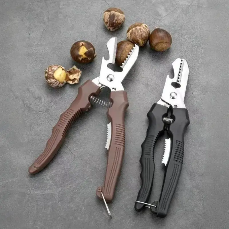 Multipurpose Chestnut Scissors Peeler Chestnut Shell Peeling And Leather Clip Cross Cutting Knife Chestnut Peeler For Kitchen