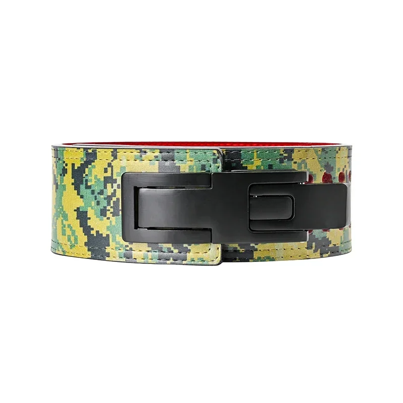 

Customized Weight Lifting Belt Camouflage Buckle Lever Waist Protective Support for Gym Fitness, Bodybuilding,Workout