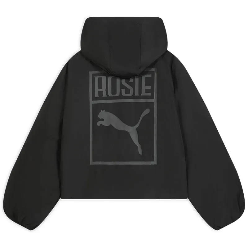 سترة Puma Women Puma X ROS É كبيرة الحجم مبطنة بنصف سحاب - سترة سوداء 63379701 #2