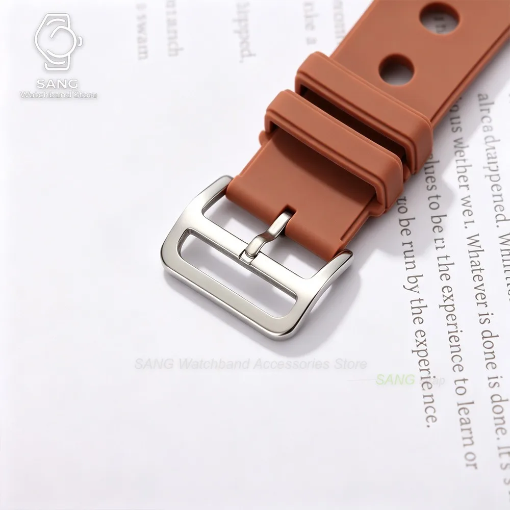 18/20/22mm Perforiertes Silikon-Uhrenarmband Universelles Sport-Uhrenarmband für Männer und Frauen Schnellverschluss-Armbänder für Seiko Weicher Handgelenkgurt – Detail 4