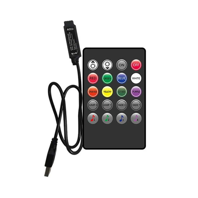 

20 Music Keys IR Controller USB Remote USB Control 20Key RGB Controlle For RGB LED Strip