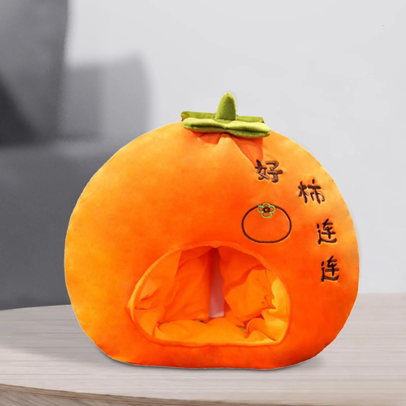 

Orange Plush Hat Cartoon Fancy Dress Soft Photo Props Gift Dress up Hat Fruit Cap for Winter Halloween Holiday Cosplay Girls