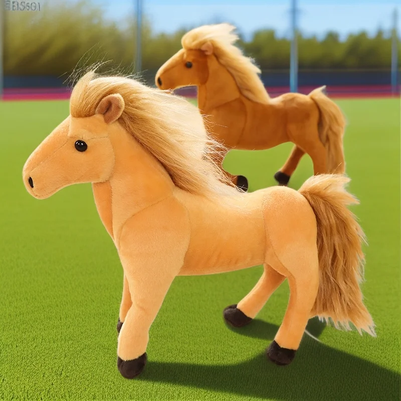 30 cm INS wie echtes Pferd Plüschtiere Weiß & Schwarz Stofftier Simulierter Foal Home Decor Weiche Puppe Geburtstagsgeschenke für Kinder Mädchen