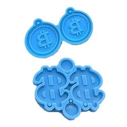 2Pcs Earring Silicone Molds Epoxy Casting Molds Dollar Resin Molds Pendant