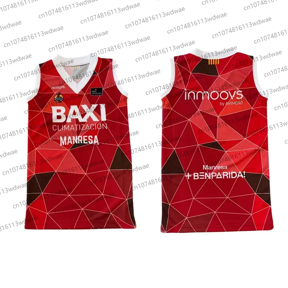 

25-26 Новый испанский баскетбольный мужской трикотаж Испания быстросохнущий баскетбольный комплект Baxi Manresa Джерси юбилейный памятный трикотаж ﻿