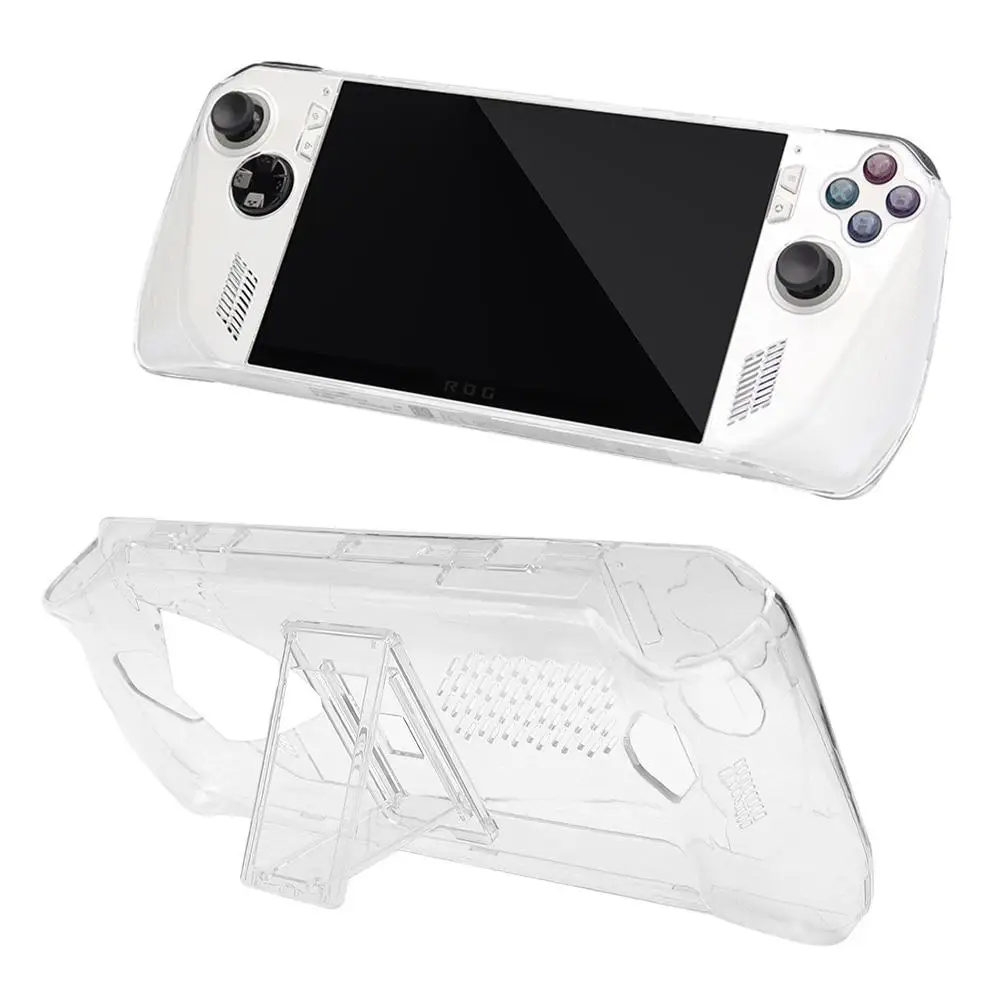 For ASUS Rog Ally Clear Case With Bracket Stand TPU+PC Cover Full Protective Shockproof Shell For ROG ALLY Accessories