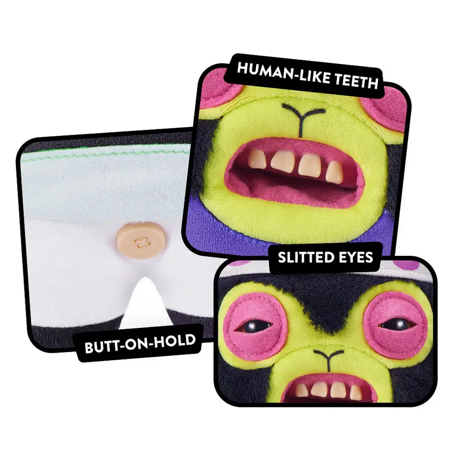 Fuggler with Powerpuff Girls Original Ugly Teeth Monster Plush Toys Blossom Bubbles Buttercup ChuChu Demon Peluche Dolls Gifts view 3