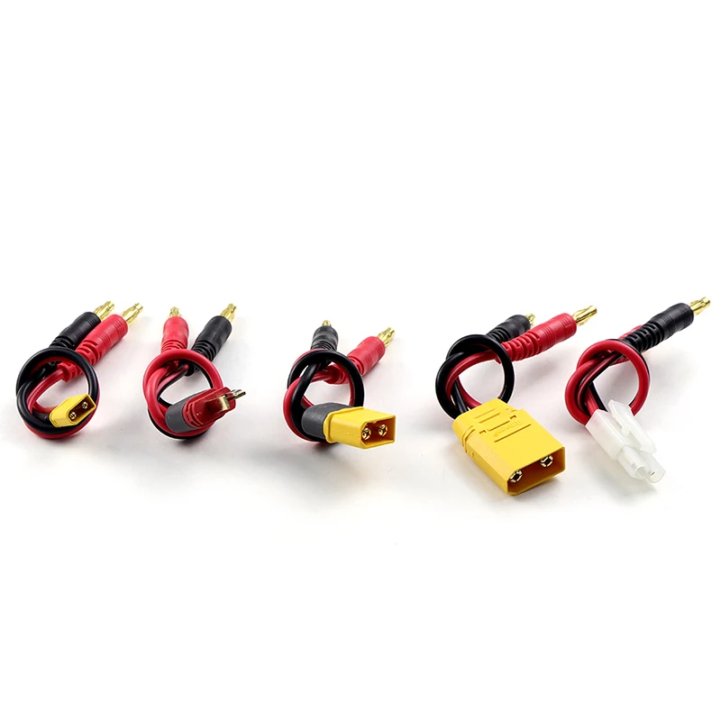 

1PCS 15CM XT30 XT60 XT90 T Plug Charge Lead to 4.0mm Banana Plugs Charge Cable Silicone Wire 18AWG For Lipo Battery