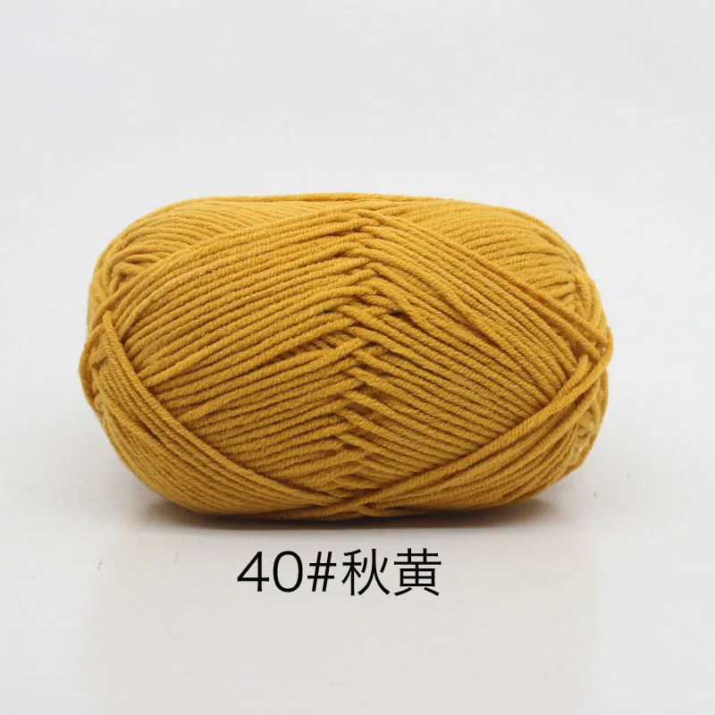 40-50 g/set 4ply Melk Katoen (80%) Breigaren Handwerken Geverfd Lanas Voor Gehaakte Ambachtelijke Trui Hoed Poppen tegen Lage Prijs